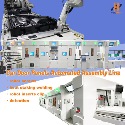 Linea di montaggio automatizzata dei pannelli delle porte dei veicoli