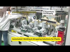 Macchina per la copertura e l'avvolgimento di finiture in plastica per auto a forma di U