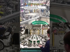 Linea di assemblaggio parti pilastro ABC Auto del Gruppo Huazhuo, inclusi rivestimento, saldatura a ultrasuoni e inserimento clip