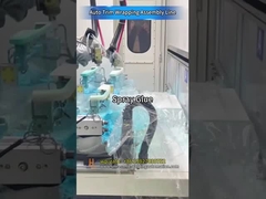 Linea di rivestimento per finiture automobilistiche con incollaggio robotizzato, attivazione in forno e laminazione a caldo