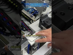 Punzonatura e saldatura in loco del coperchio radar sul paraurti posteriore in PP