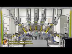 Sistema integrato di punzonatura-saldatura a ultrasuoni per staffa radar paraurti automobilistico