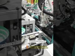 Linea di assemblaggio automatizzata per piegatura bordo montante automobilistico e inserimento clip